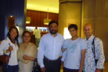 2008 in New Delhi with Binny Choudhary, Colonel Manbeer Choudhary, Past President Federation Hotel & Restaurant Association of India, son Roop